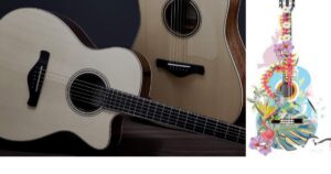 acoustic guitar with adjustable bridge